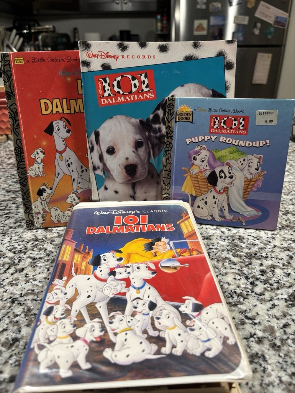 Disney 101 Dalmatians Vintage Book Bundle Little Golden Books Record Story Lot 4